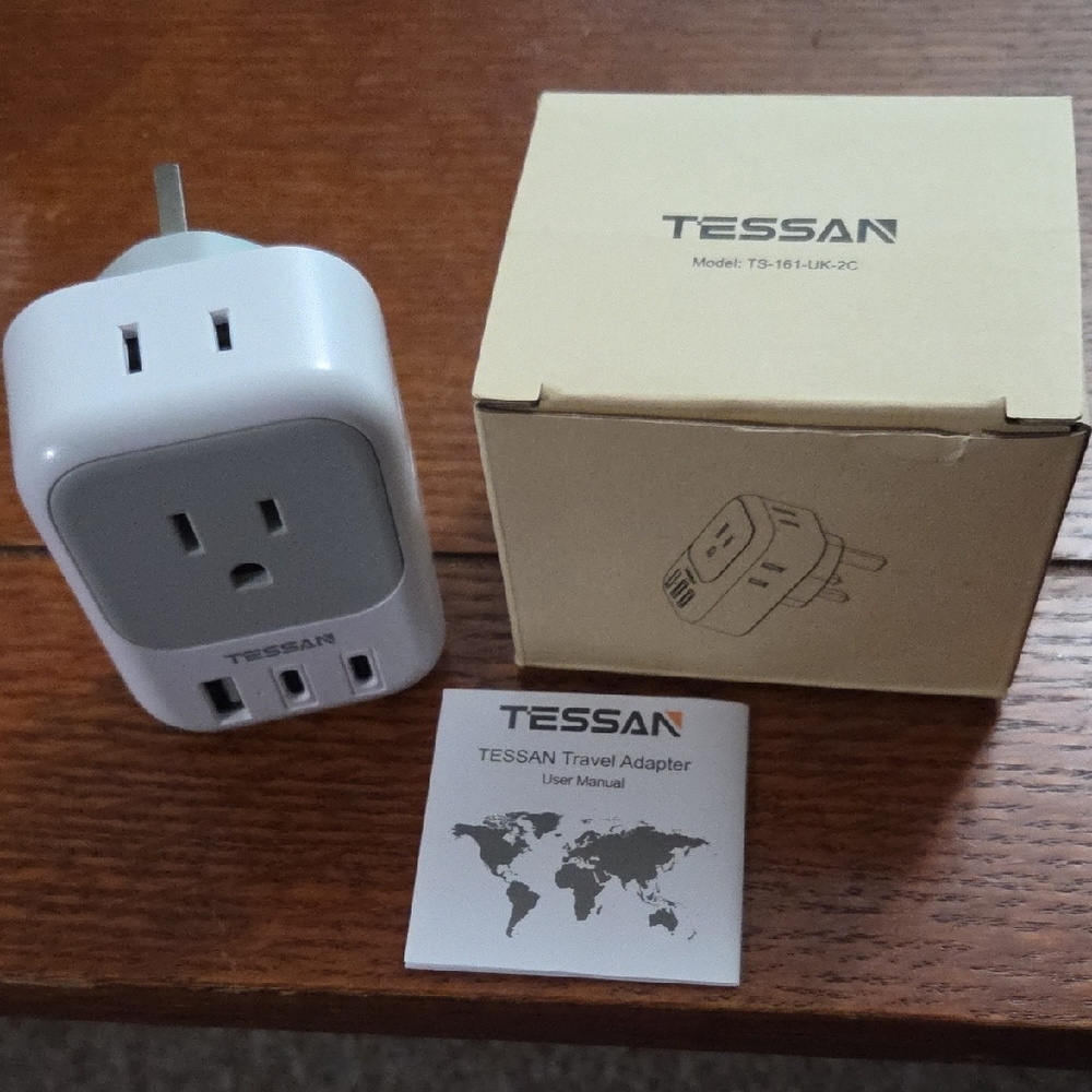 TESSAN US to UK Plug Adapter